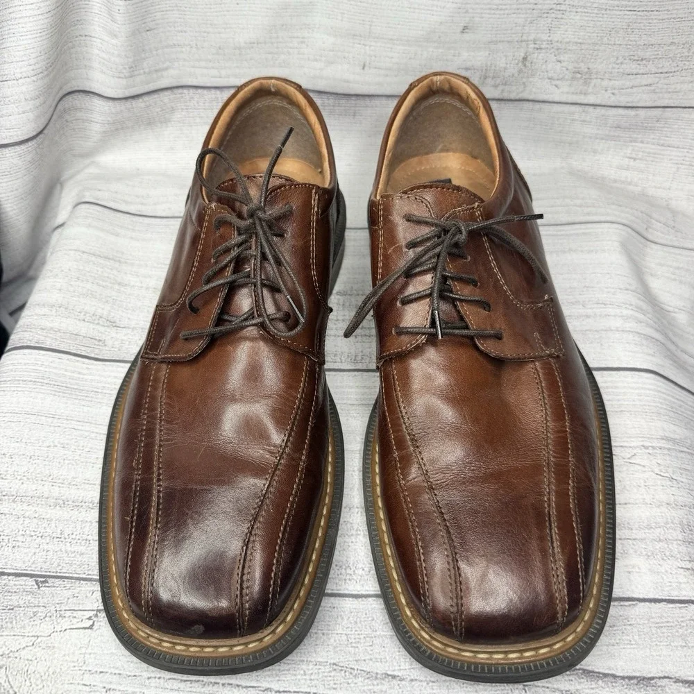 Skechers Made In Italy Cities Angels Brown Leathers Oxfords Dress Shoes Size 9.5